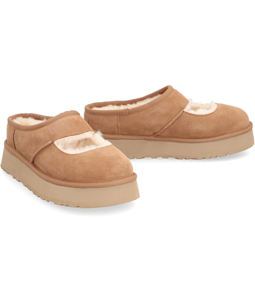 UGG Коричневые замшевые балетки, фото 3