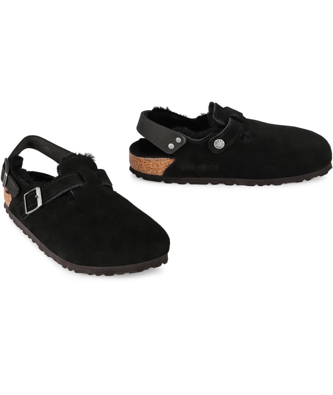 BIRKENSTOCK Черные замшевые мюли, фото 2