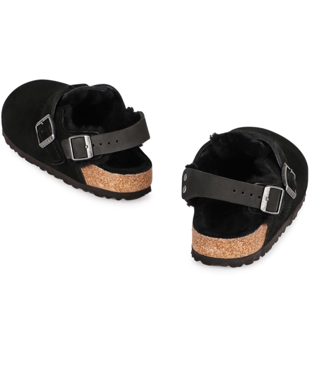 BIRKENSTOCK Черные замшевые мюли, фото 3
