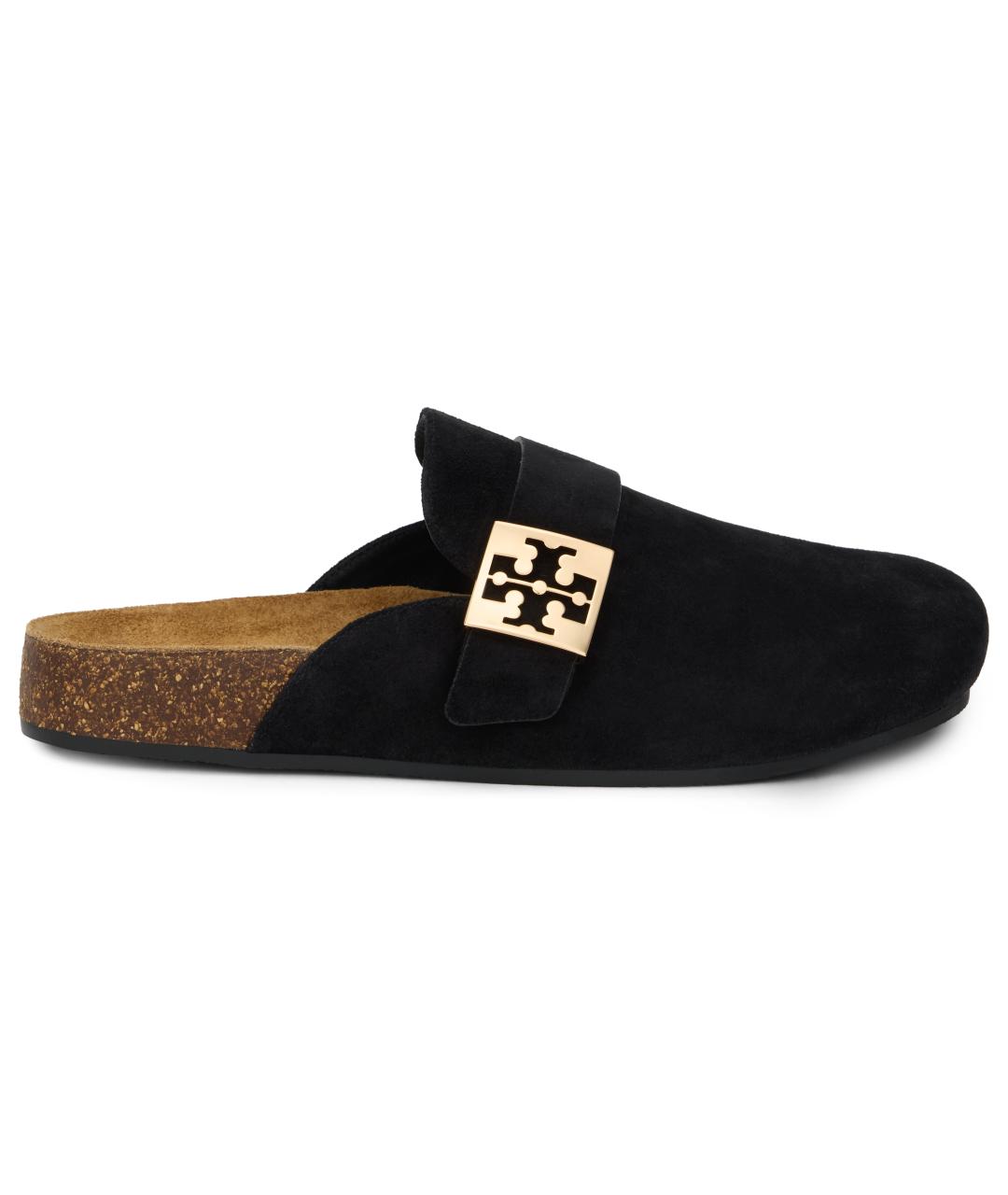 TORY BURCH Черные замшевые сабо, фото 2