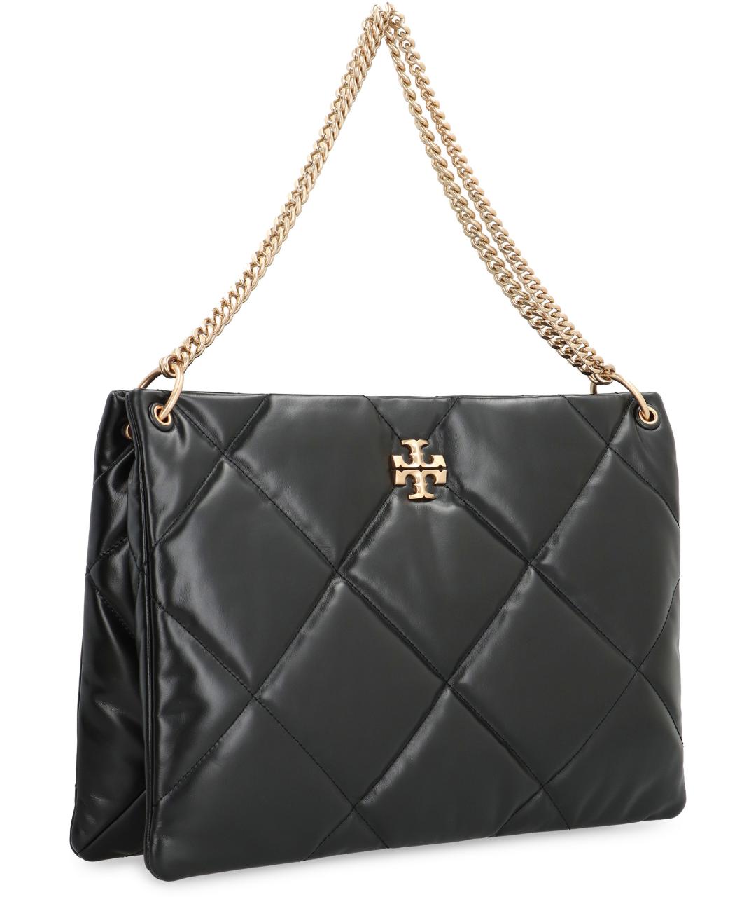 TORY BURCH Черная кожаная сумка через плечо, фото 2