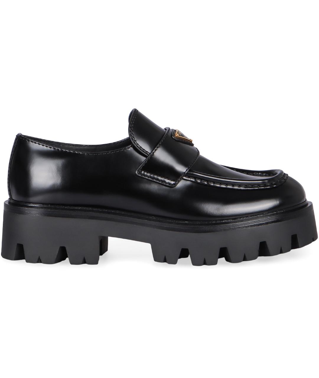 PRADA Черные кожаные лоферы, фото 2