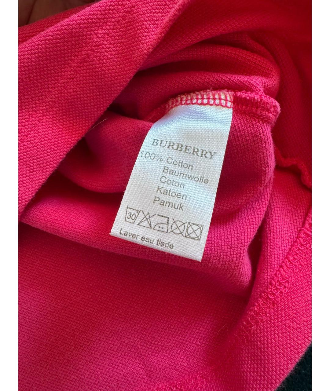 BURBERRY Розовый хлопковый детская футболка / топ, фото 4