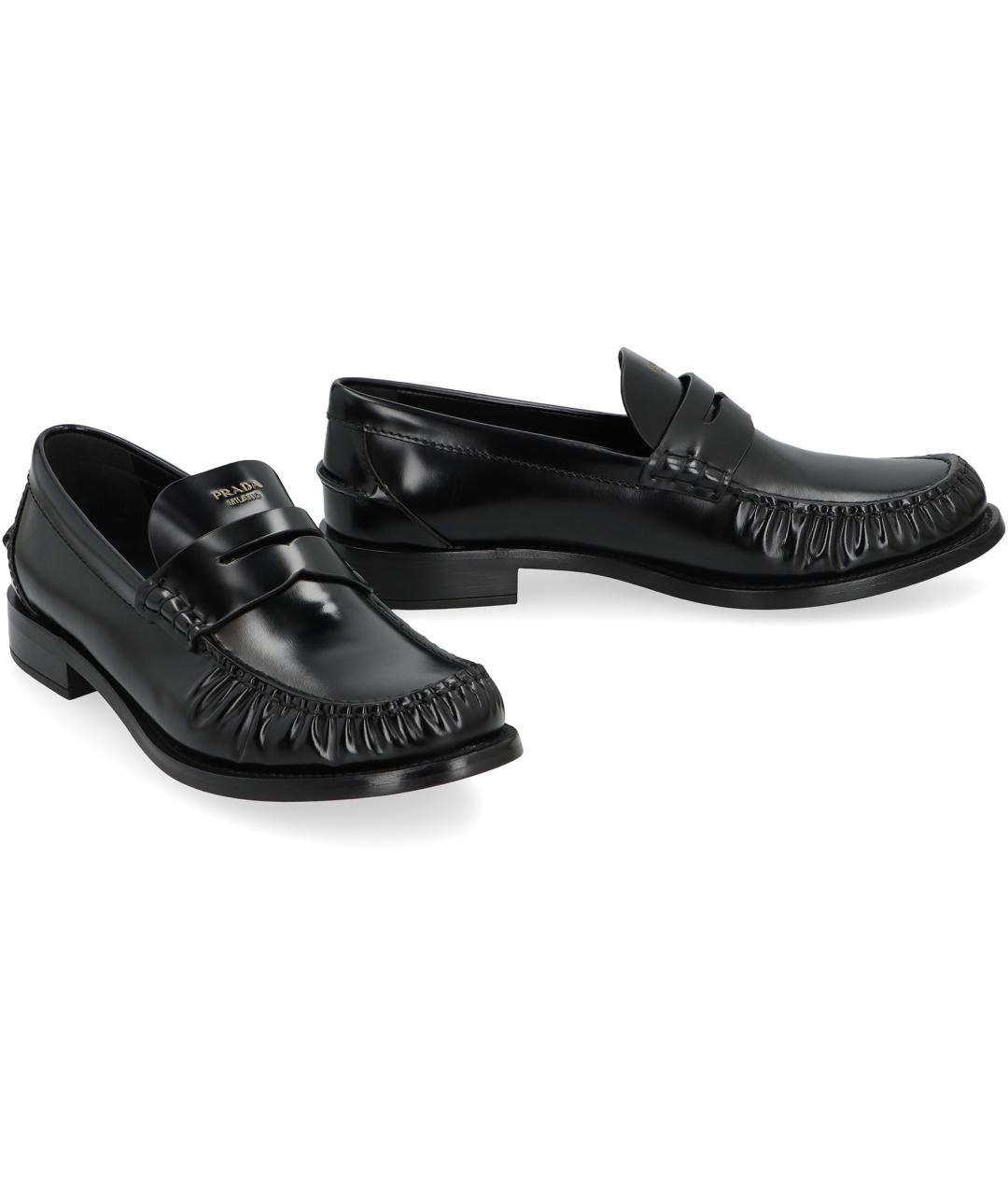 PRADA Черные кожаные лоферы, фото 3