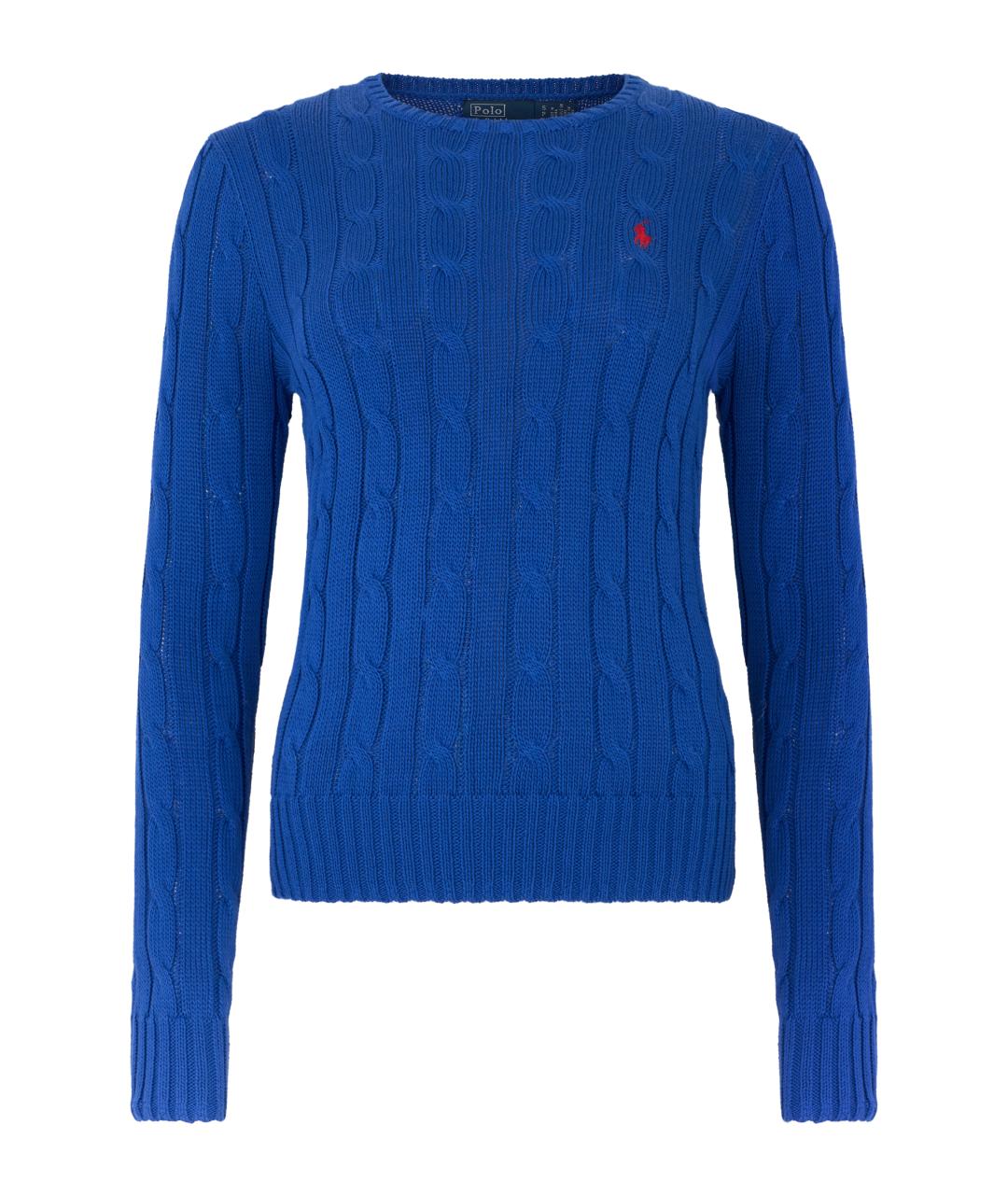 POLO RALPH LAUREN Голубой хлопковый джемпер / свитер, фото 1