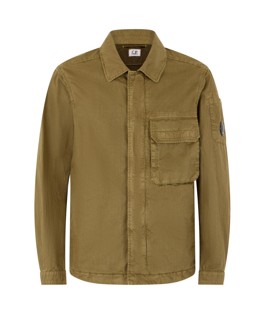 CP COMPANY Хаки хлопковая кэжуал рубашка, фото 1