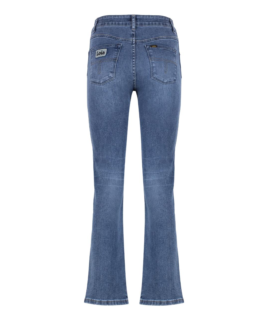 LOIS JEANS Синие хлопковые джинсы клеш, фото 2