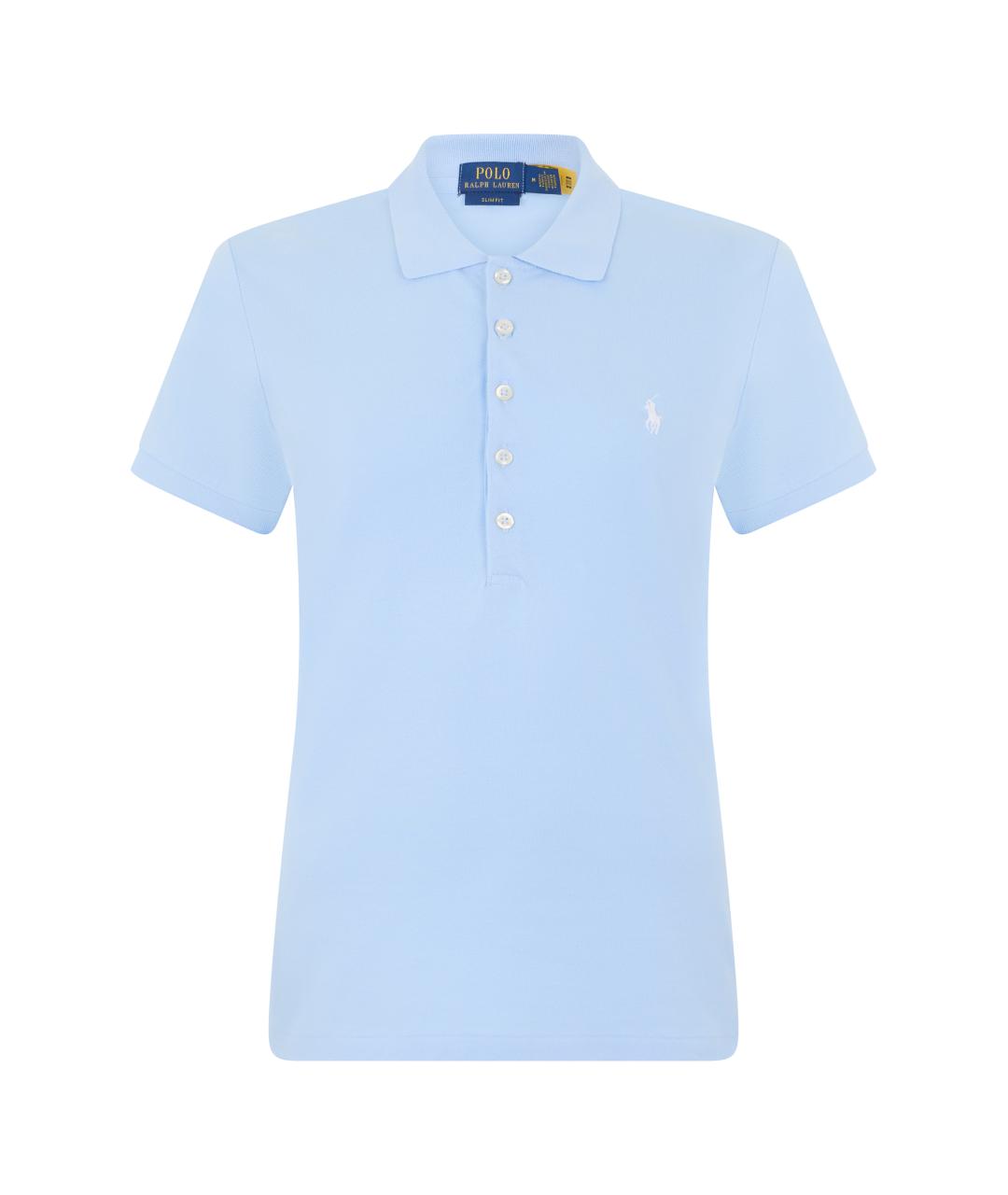 POLO RALPH LAUREN Голубая хлопковая футболка, фото 1