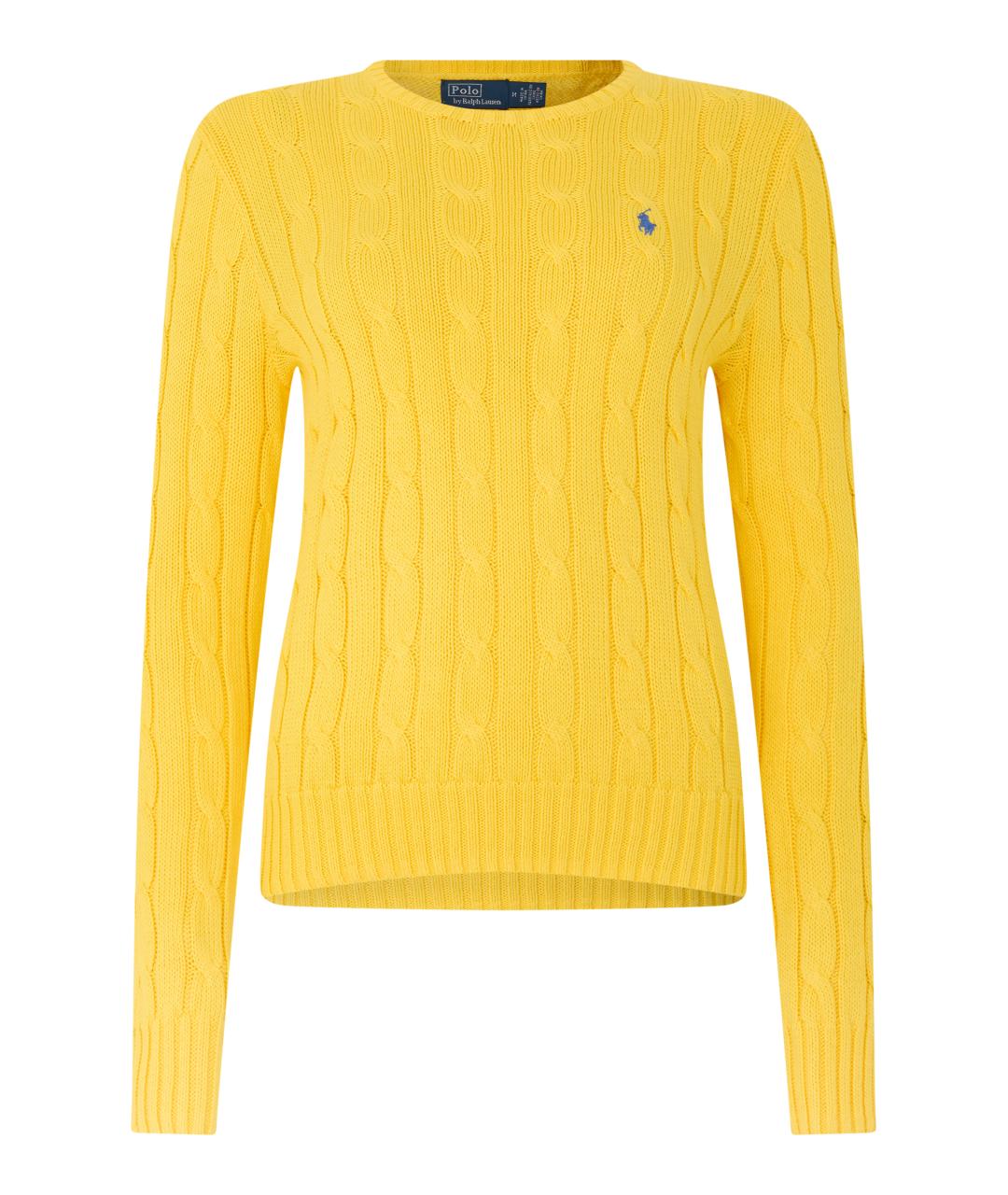 POLO RALPH LAUREN Желтый хлопковый джемпер / свитер, фото 1