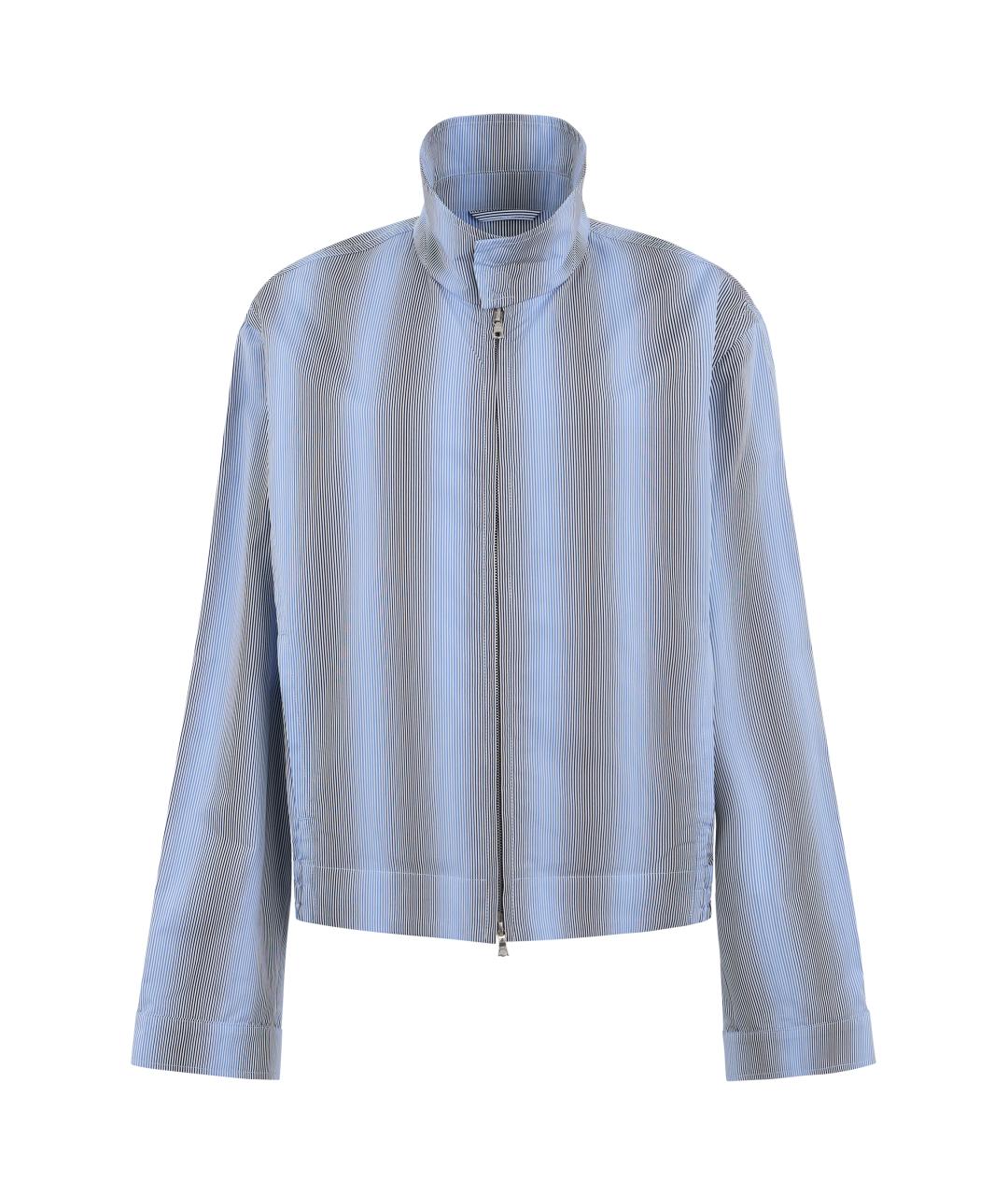 DRIES VAN NOTEN Голубая хлопковая куртка, фото 1