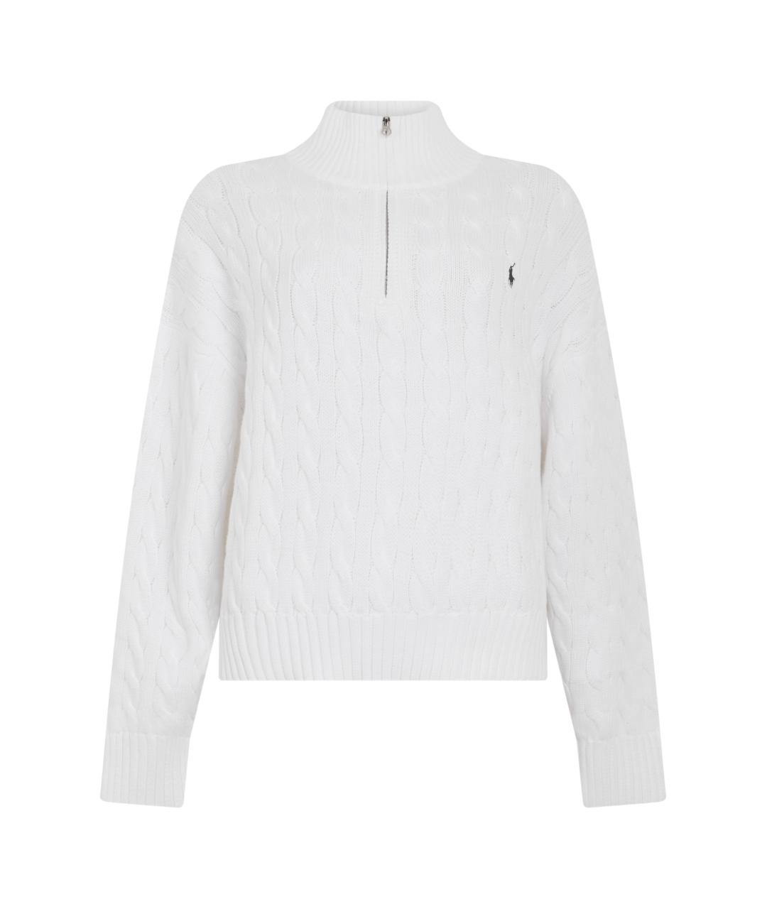 POLO RALPH LAUREN Белый хлопковый джемпер / свитер, фото 1