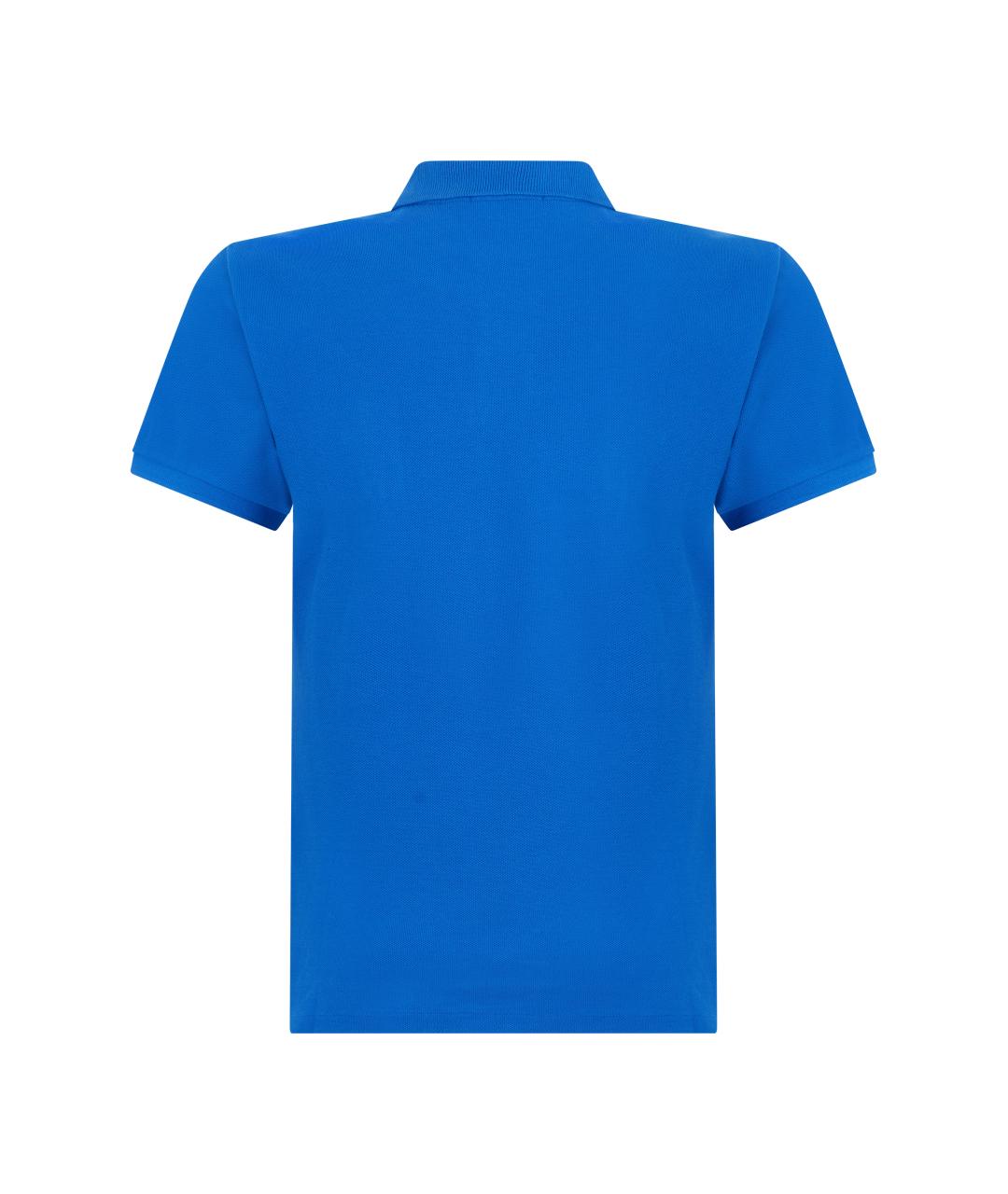 POLO RALPH LAUREN Синяя хлопковая футболка, фото 2