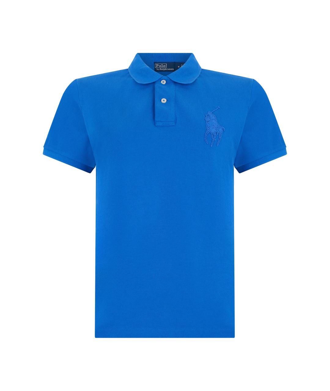 POLO RALPH LAUREN Синяя хлопковая футболка, фото 1