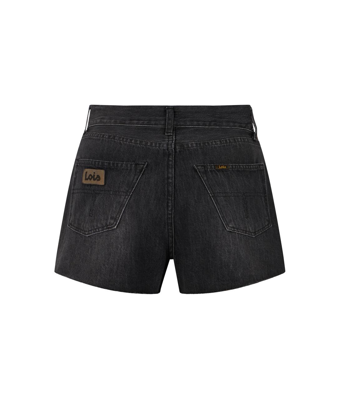 LOIS JEANS Черные хлопковые шорты, фото 2