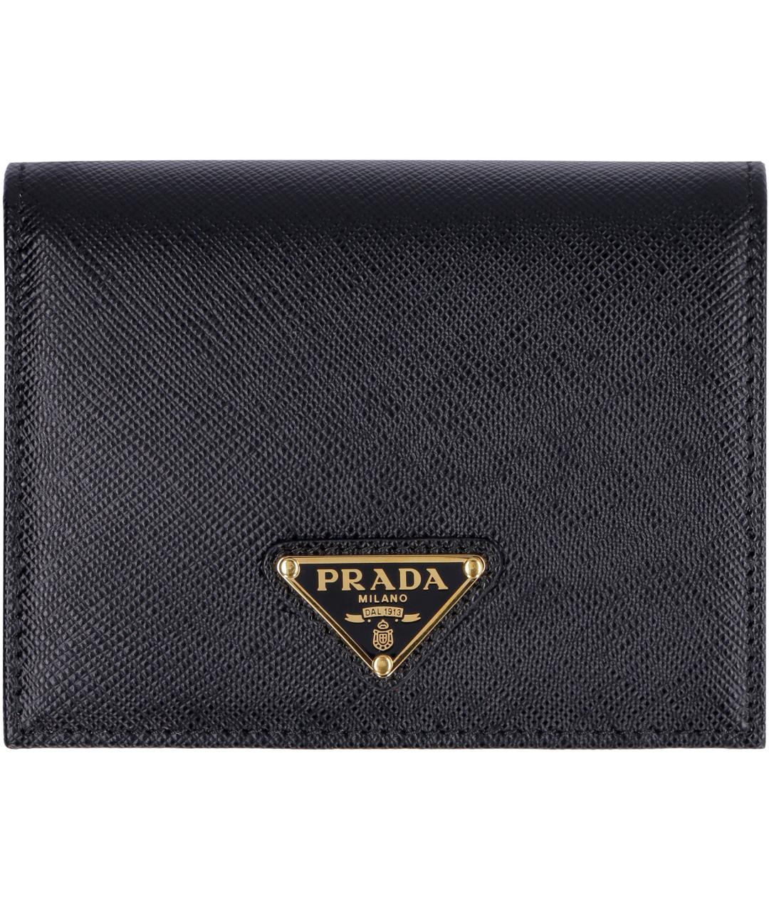 PRADA Черный кожаный кошелек, фото 2