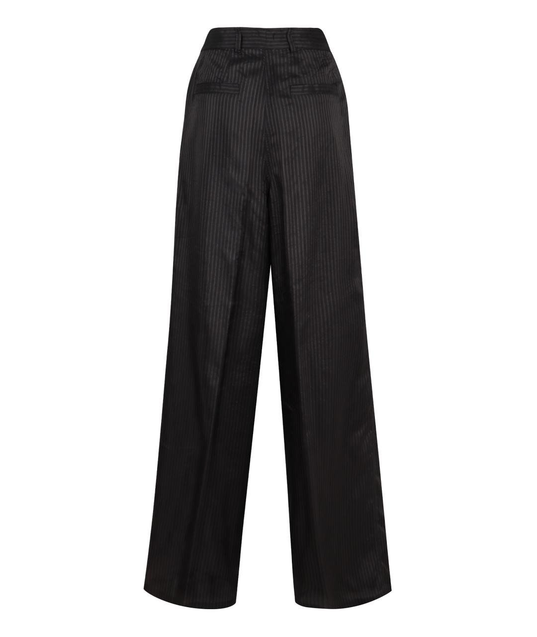 DRIES VAN NOTEN Черные вискозные прямые брюки, фото 2