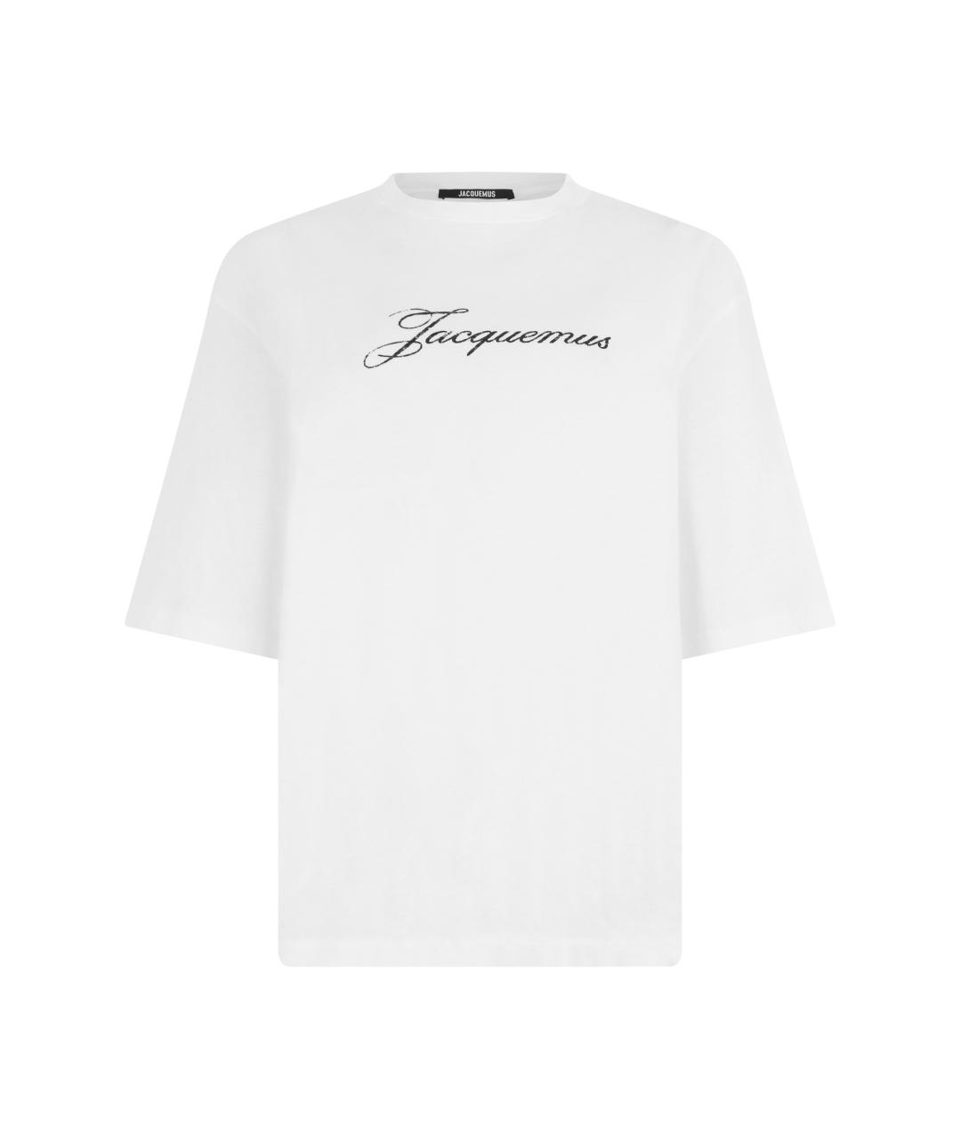 JACQUEMUS Белая хлопковая футболка, фото 1