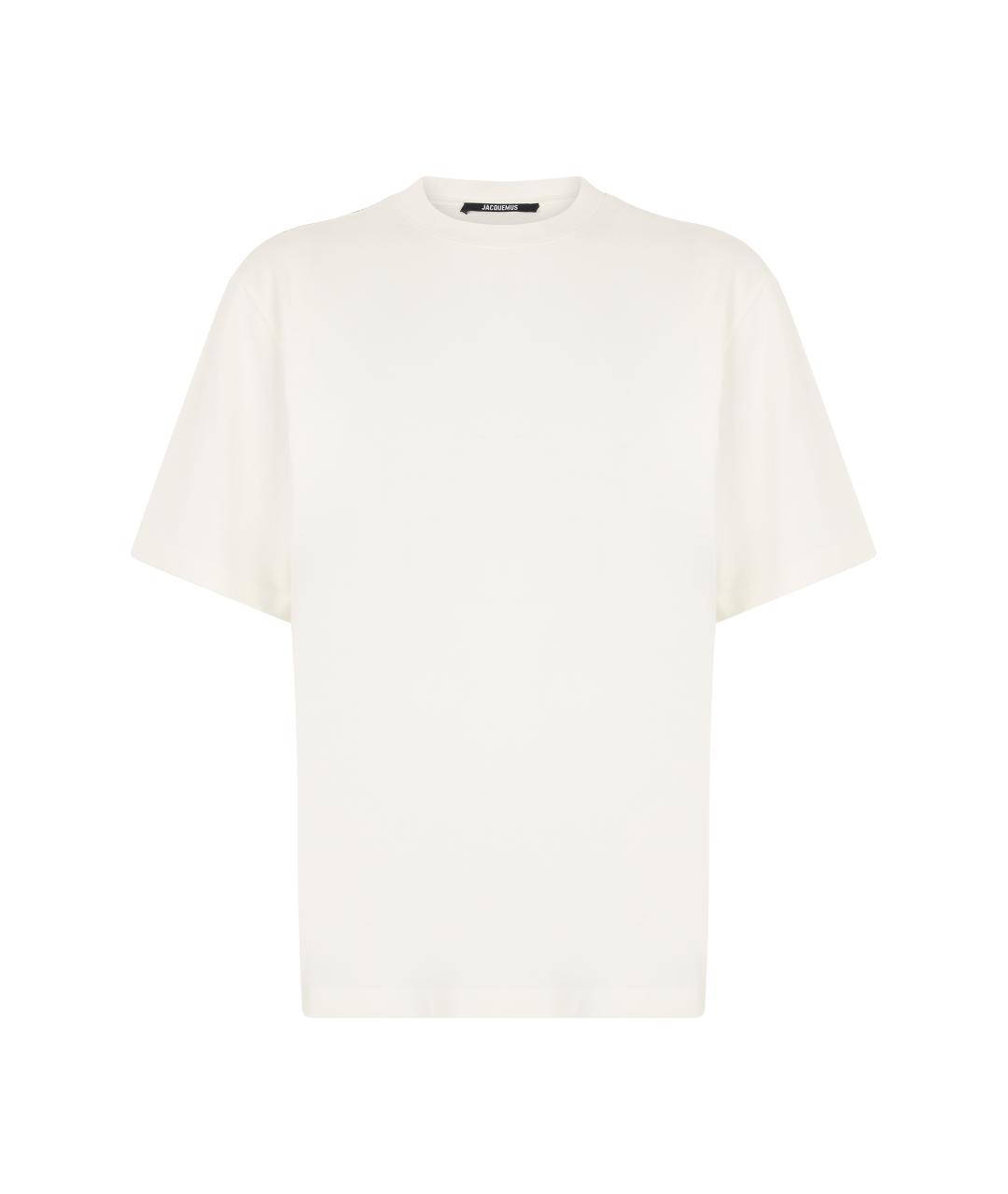 JACQUEMUS Бежевая хлопковая футболка, фото 1