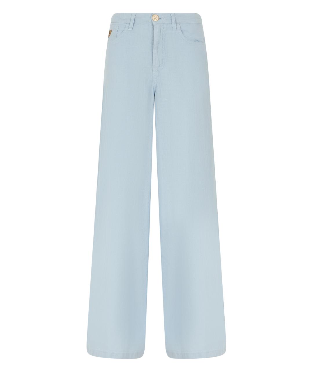 LOIS JEANS Голубые хлопковые брюки широкие, фото 1