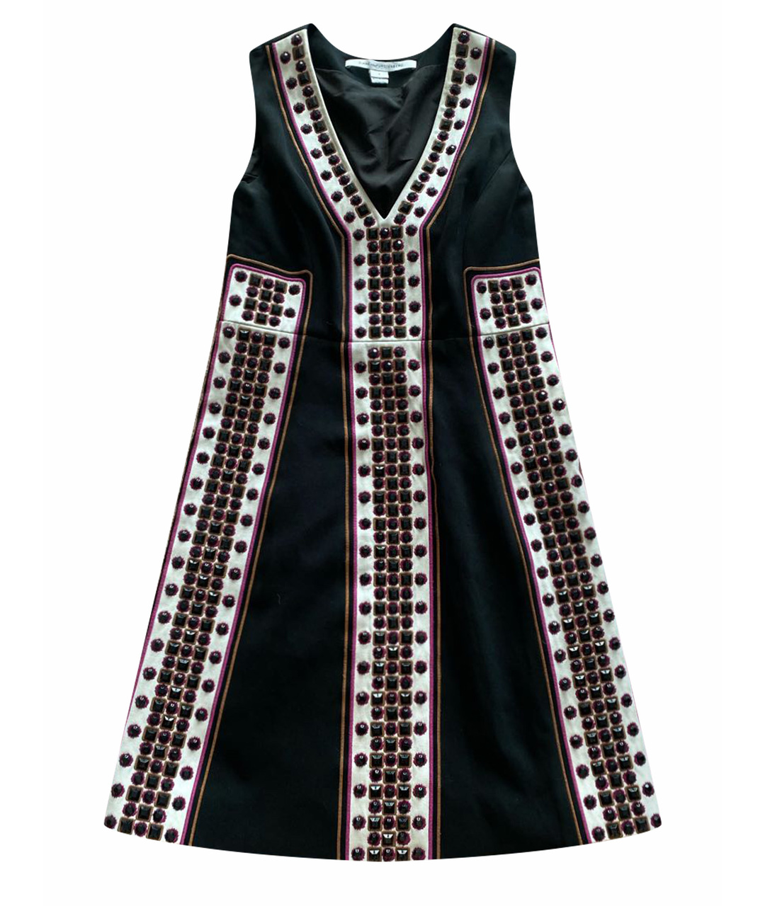 DIANE VON FURSTENBERG Черное полиэстеровое платье, фото 1