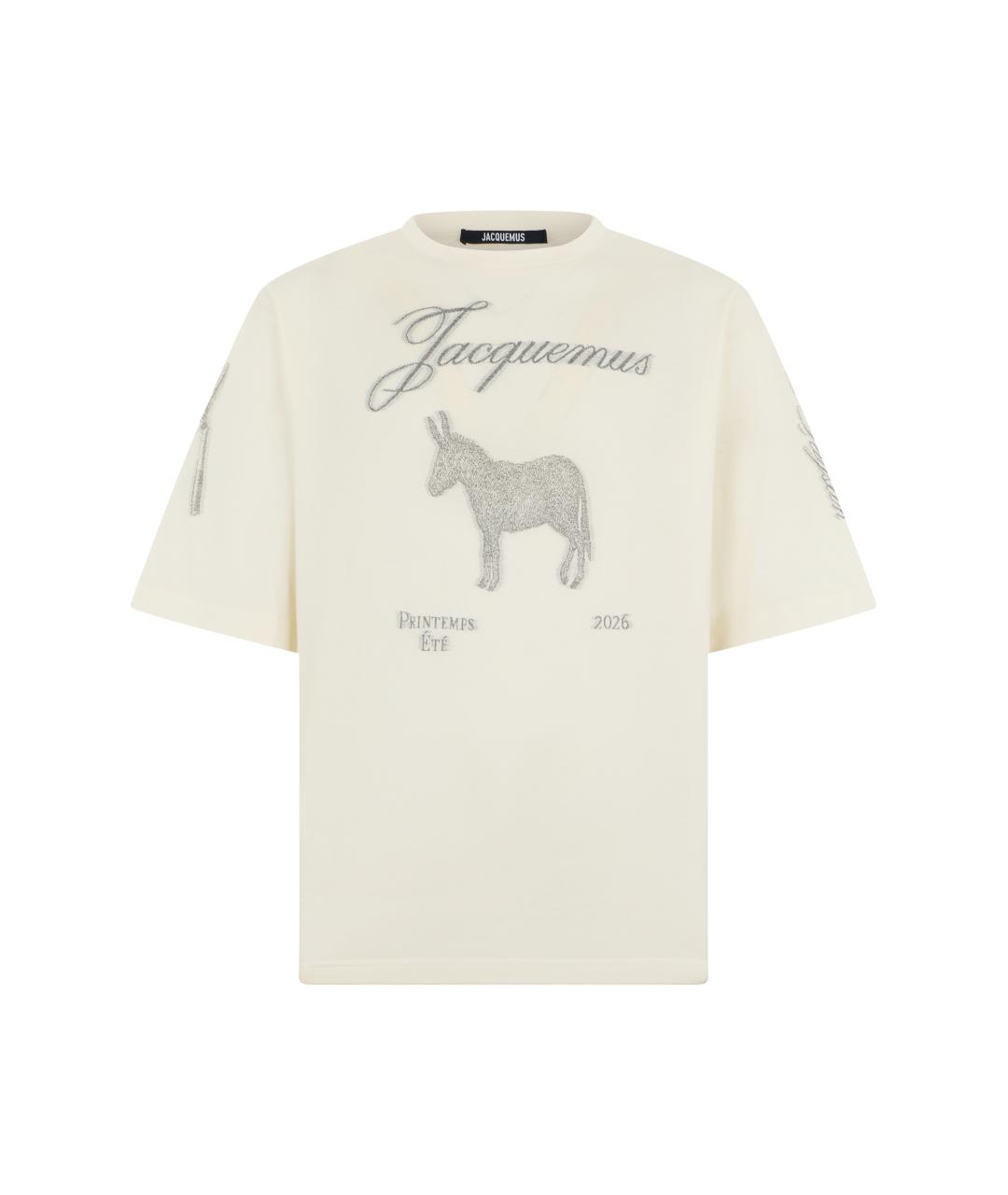 JACQUEMUS Белая хлопковая футболка, фото 1