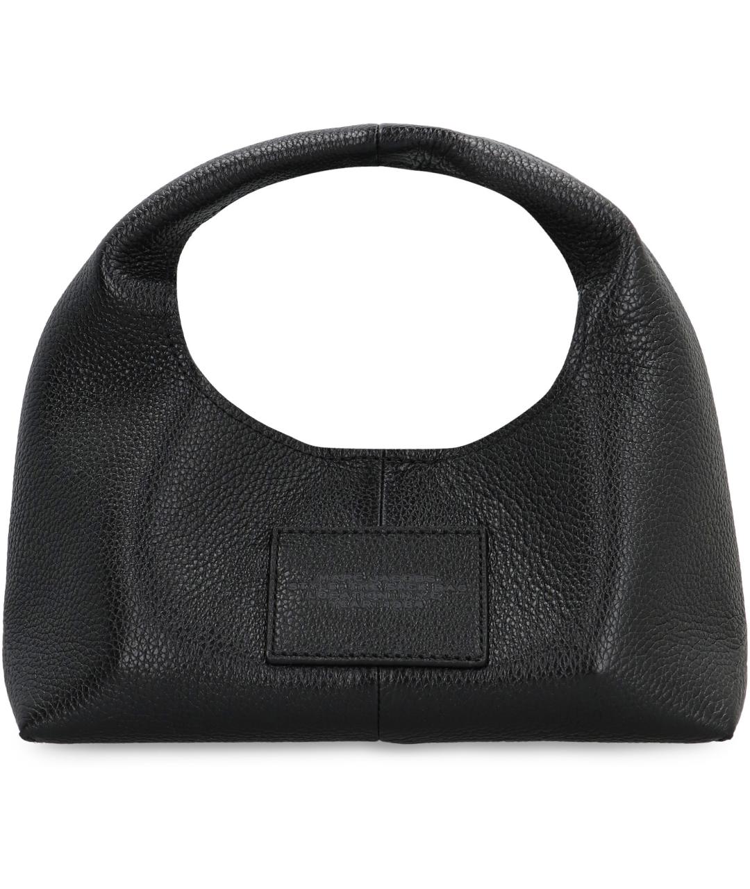 MARC JACOBS Черная кожаная сумка с короткими ручками, фото 3