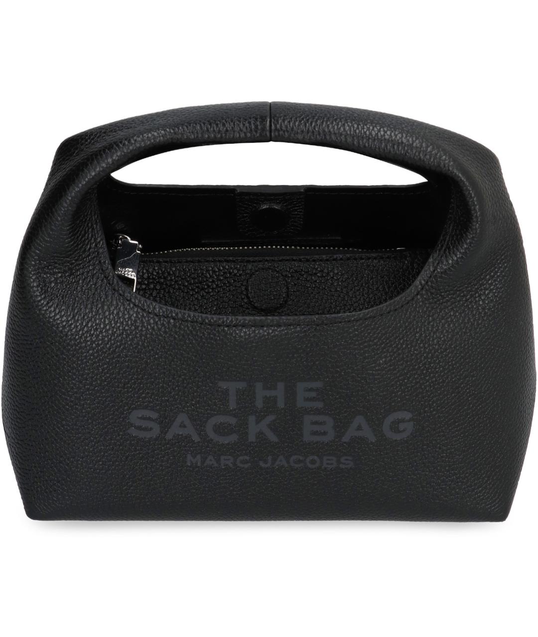 MARC JACOBS Черная кожаная сумка с короткими ручками, фото 4