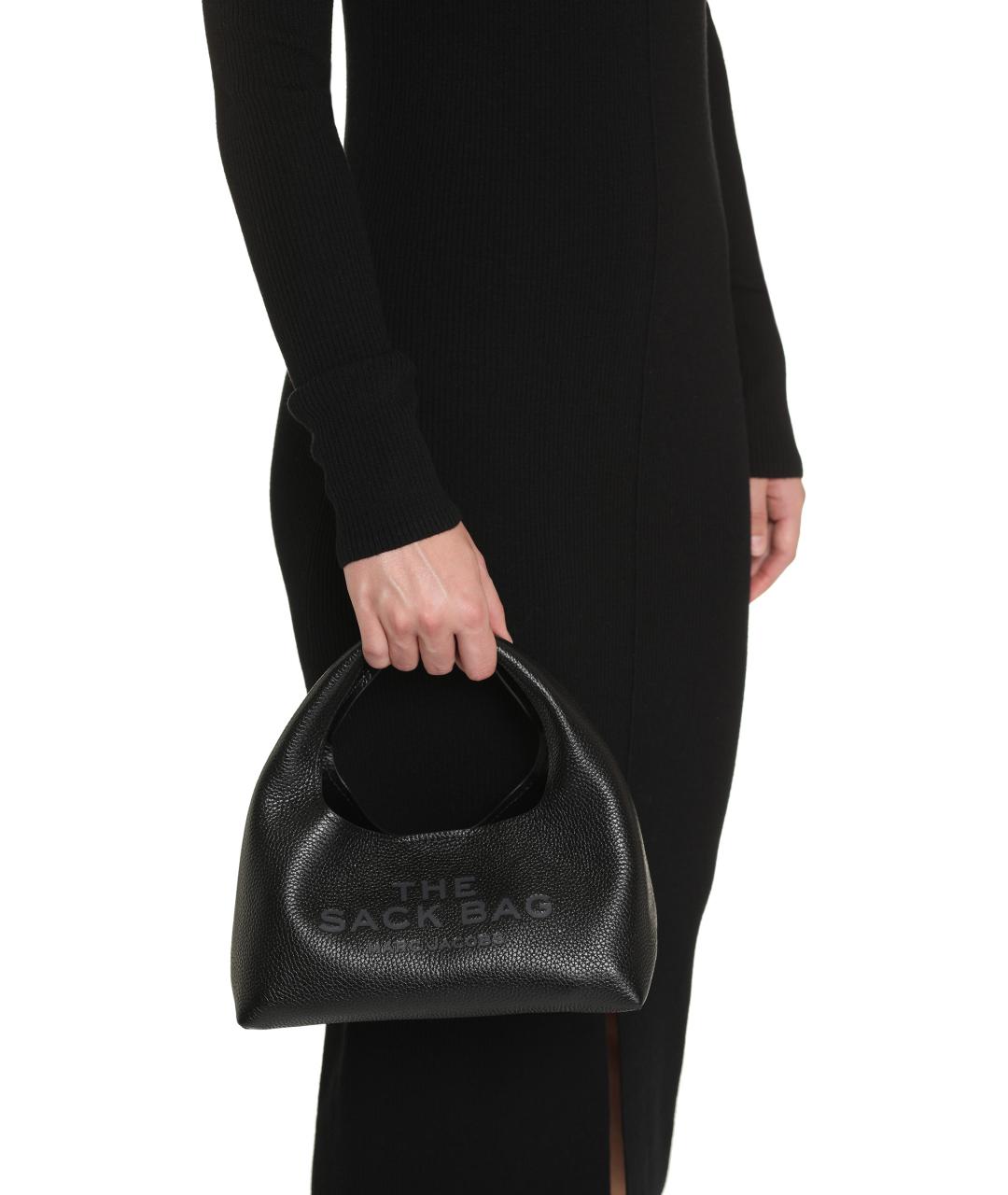 MARC JACOBS Черная кожаная сумка с короткими ручками, фото 5