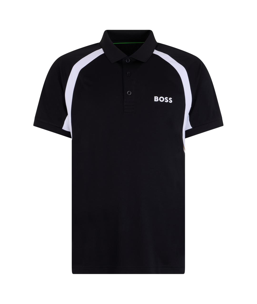 HUGO BOSS Черное поло с коротким рукавом, фото 1