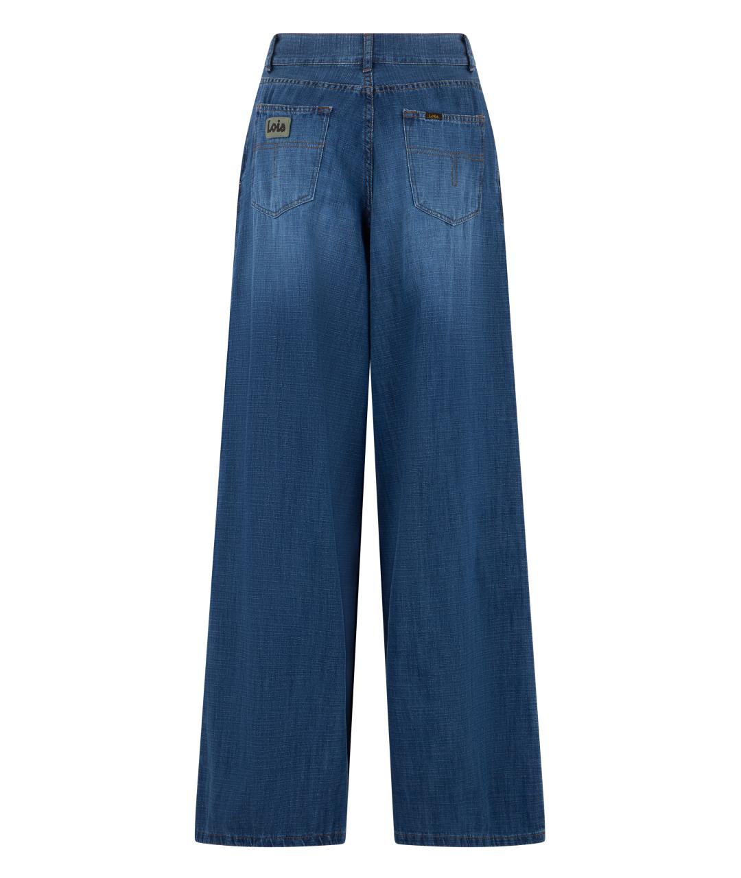LOIS JEANS Синие хлопковые прямые джинсы, фото 2