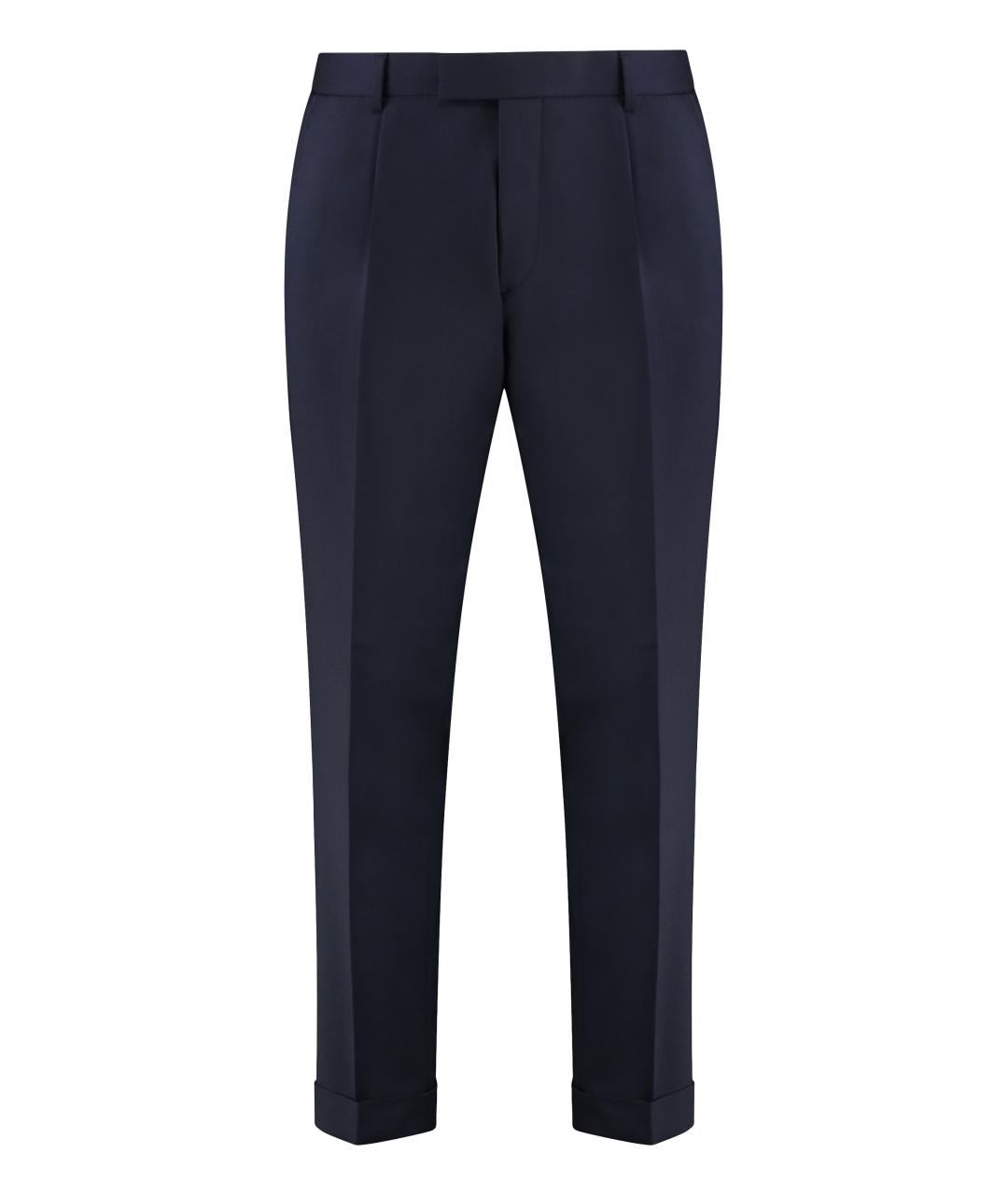 HUGO BOSS Синие шерстяные брюки чинос, фото 1