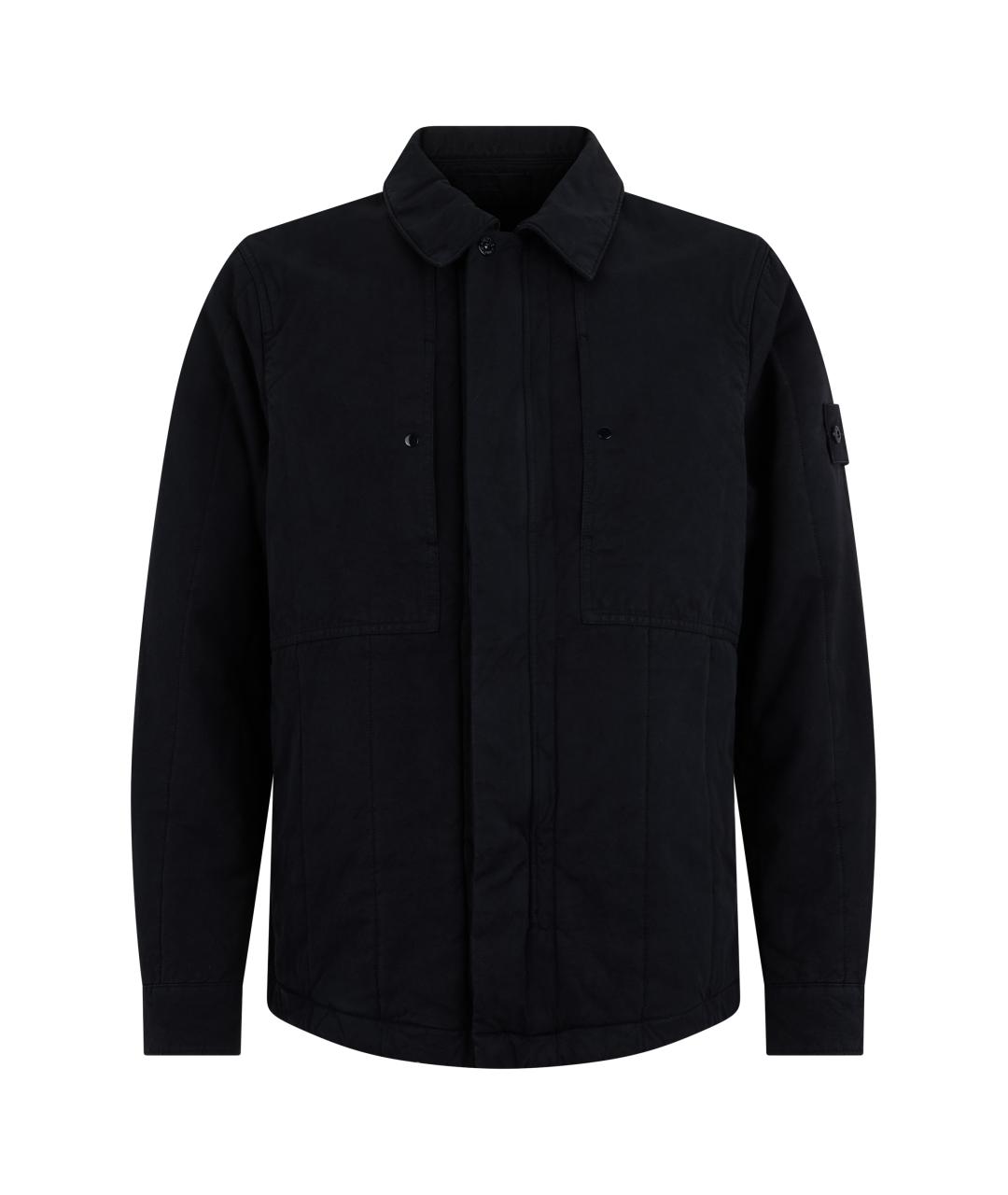 STONE ISLAND Черная хлопковая куртка, фото 1