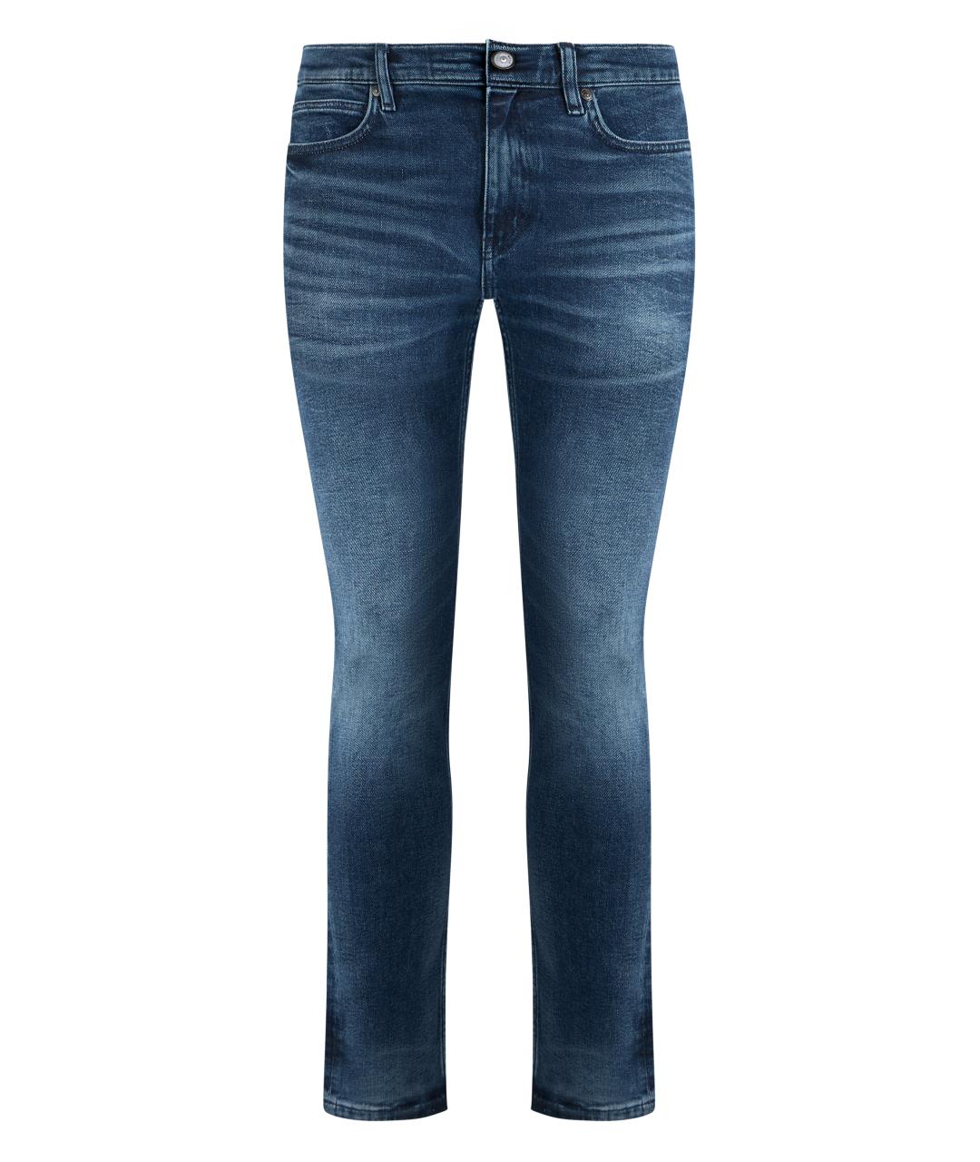 HUGO BOSS Синие хлопковые джинсы скинни, фото 1
