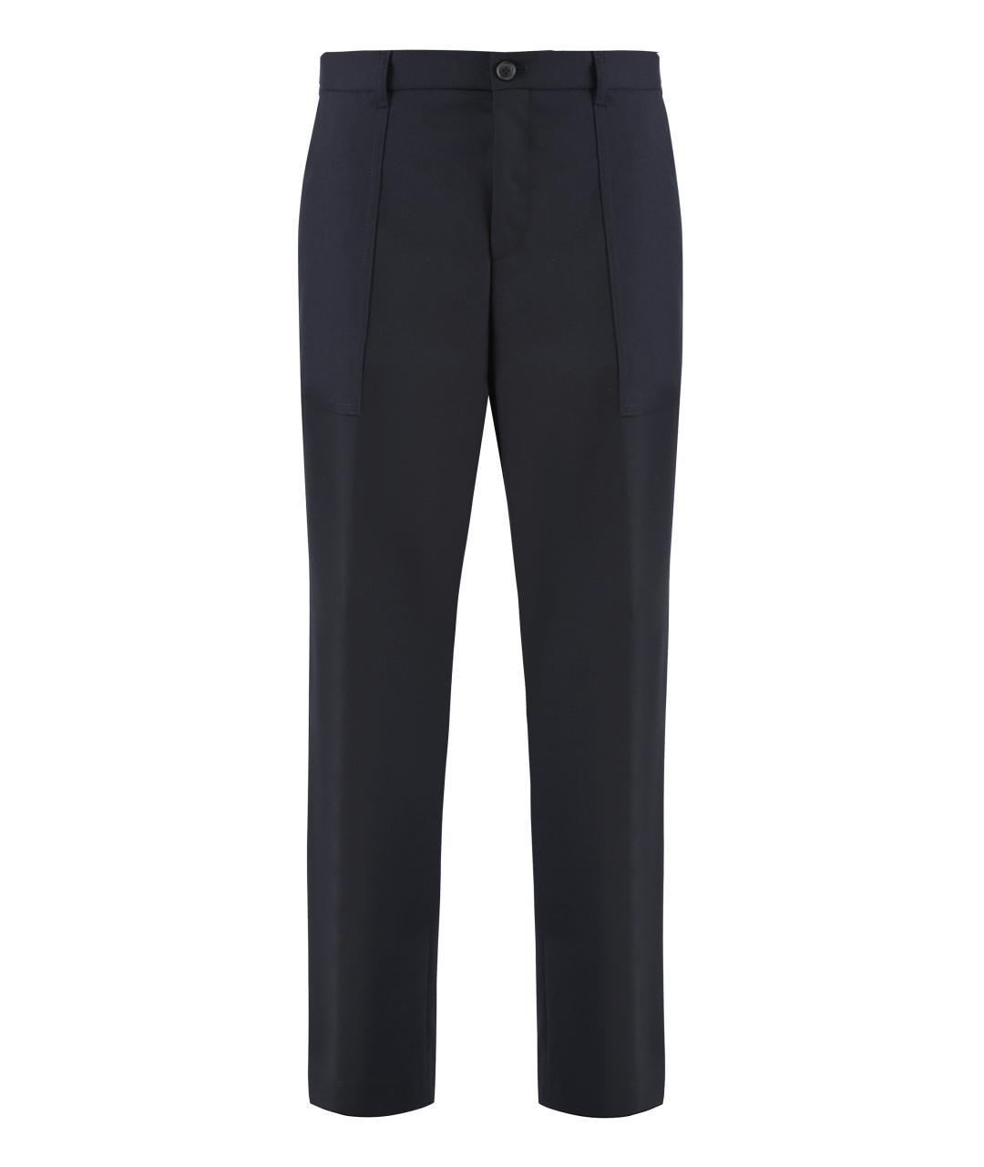 HUGO BOSS Синие шерстяные брюки чинос, фото 1