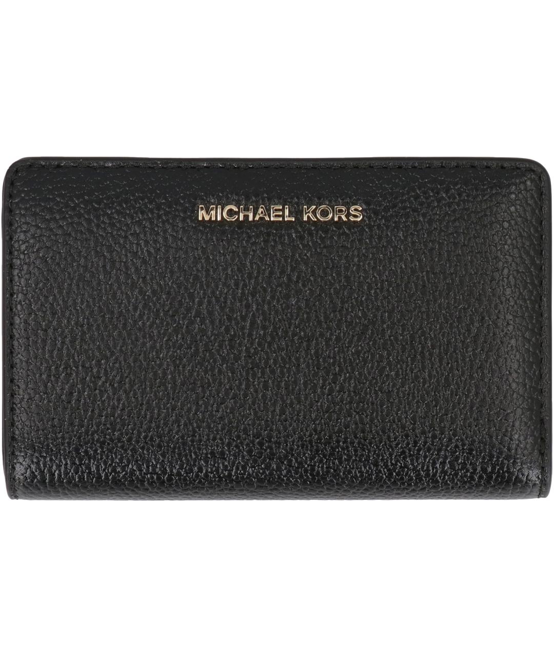 MICHAEL MICHAEL KORS Черный кожаный кошелек, фото 2