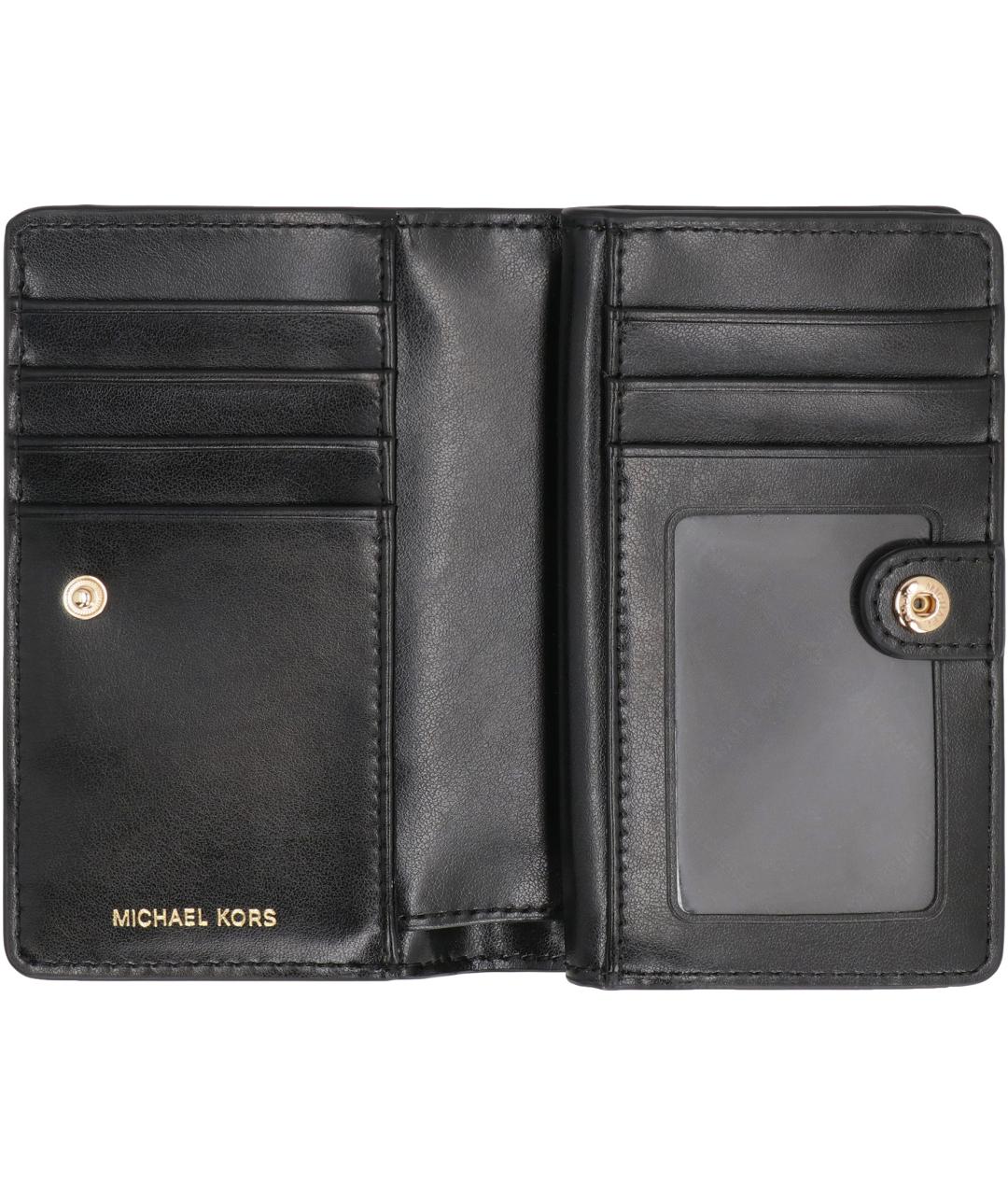 MICHAEL MICHAEL KORS Черный кожаный кошелек, фото 4