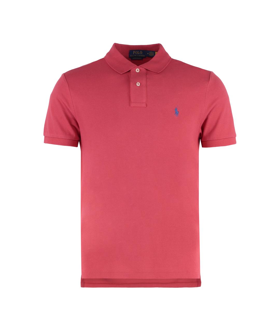 POLO RALPH LAUREN Красное хлопковое поло с коротким рукавом, фото 1