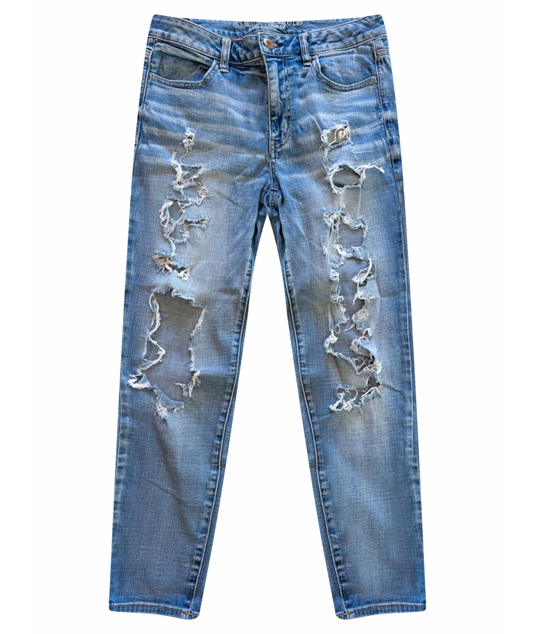 AMERICAN OUTFITTERS KIDS Голубые хлопковые прямые джинсы, фото 1