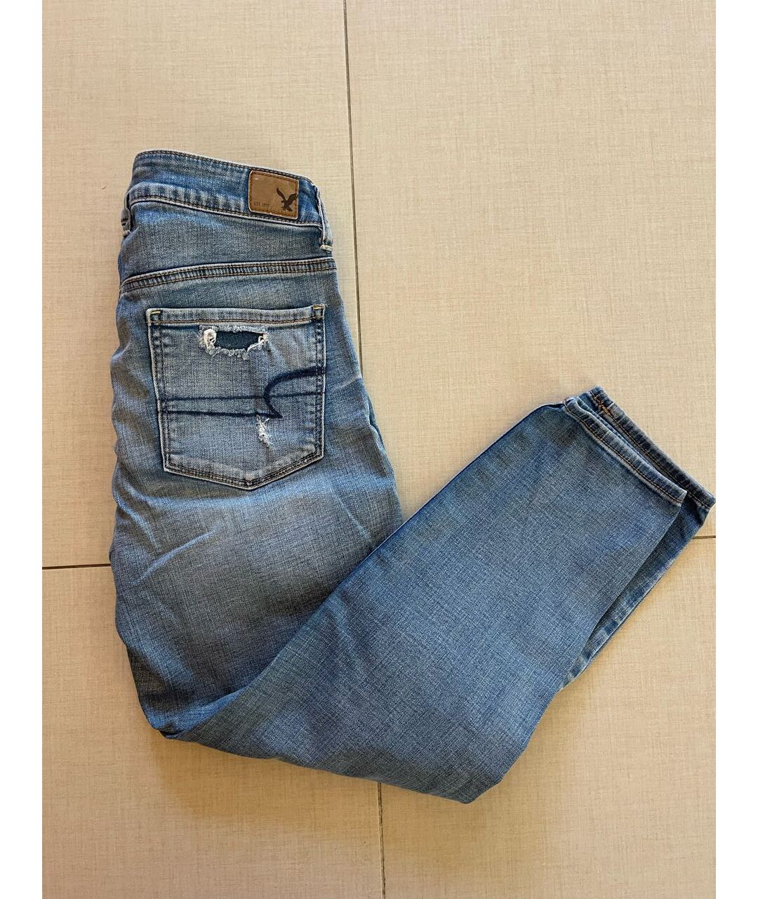 AMERICAN OUTFITTERS KIDS Голубые хлопковые прямые джинсы, фото 5