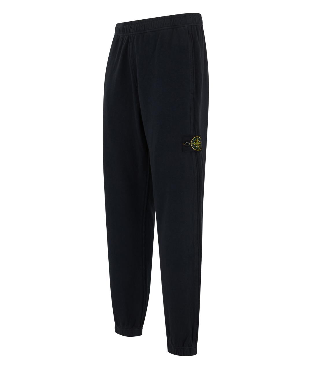 STONE ISLAND Черные хлопковые повседневные брюки, фото 3