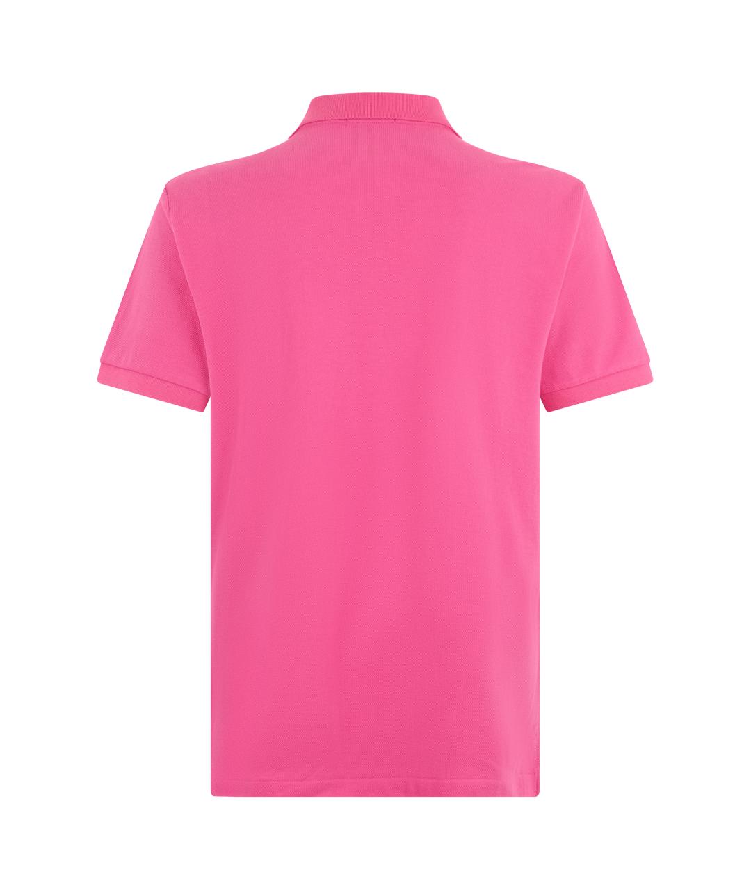 POLO RALPH LAUREN Розовое хлопковое поло с коротким рукавом, фото 2