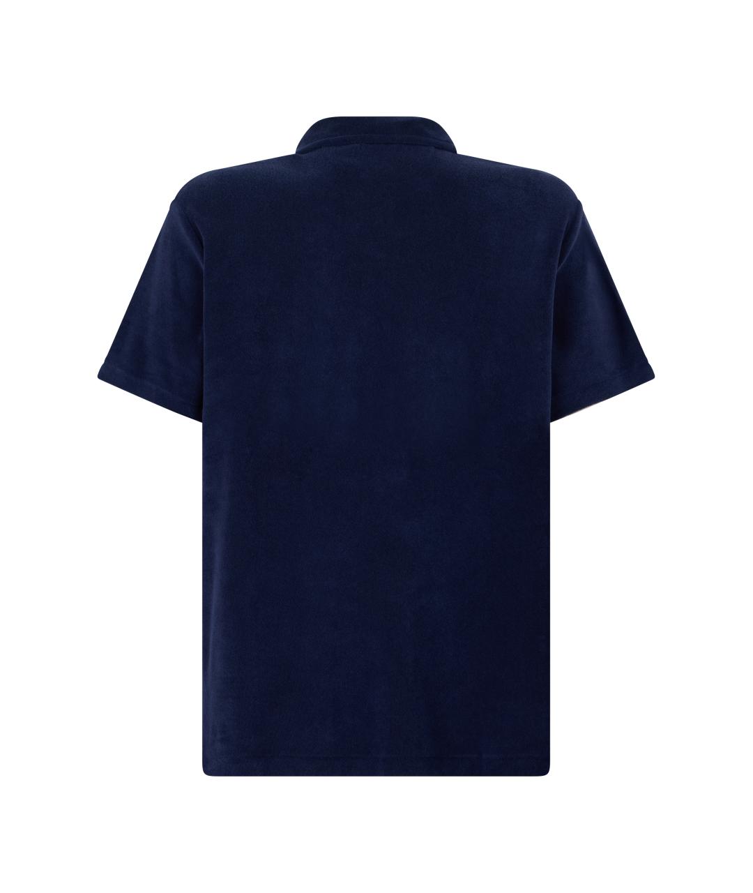 POLO RALPH LAUREN Синее хлопковое поло с коротким рукавом, фото 2