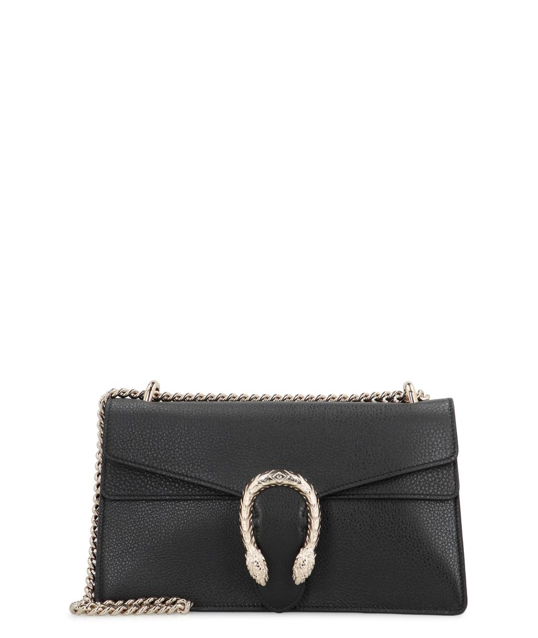 GUCCI Черная кожаная сумка через плечо, фото 1