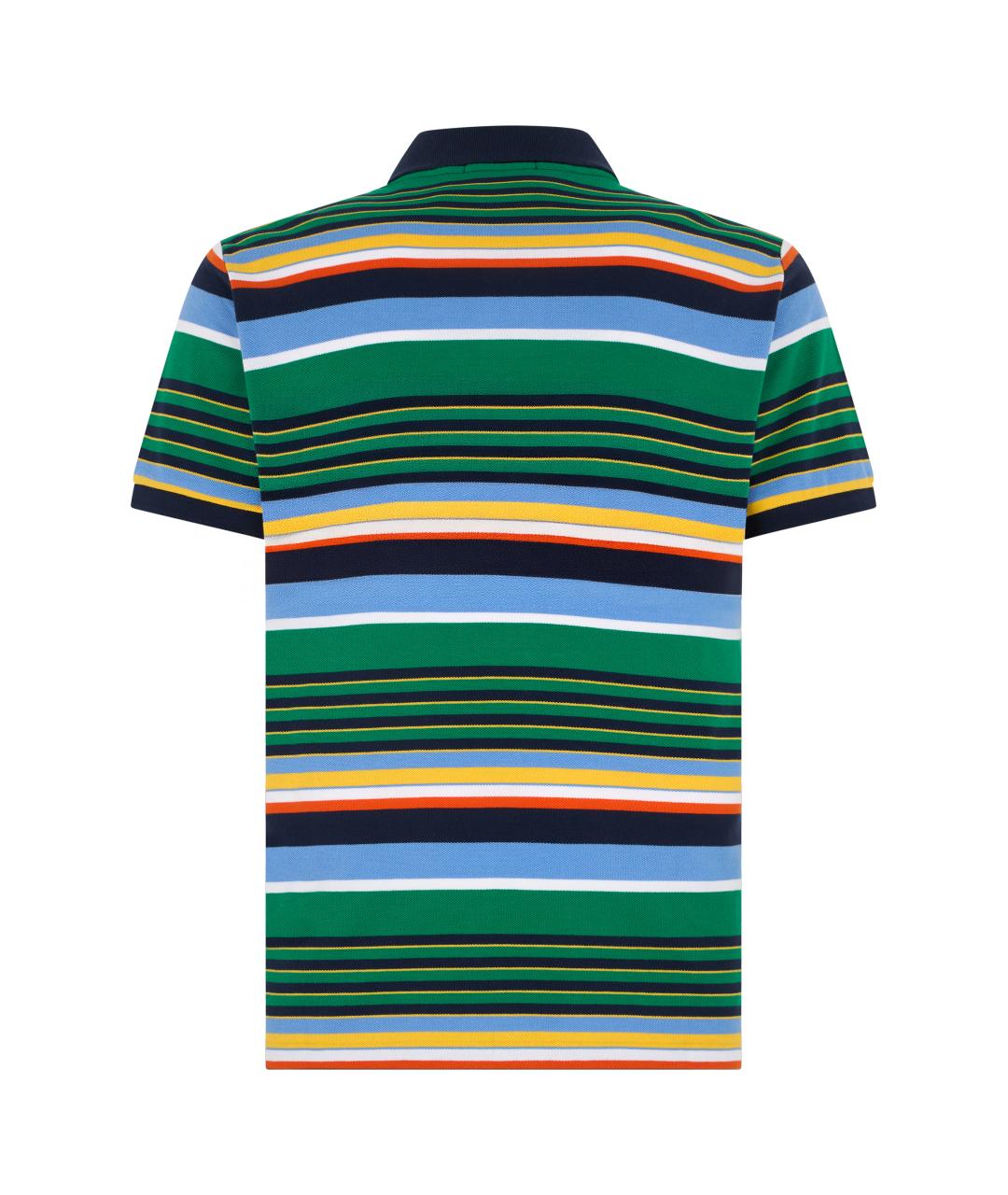 POLO RALPH LAUREN Мульти хлопковое поло с коротким рукавом, фото 2