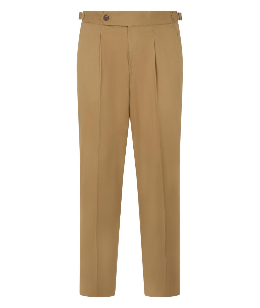 HUGO BOSS Бежевые хлопковые классические брюки, фото 1