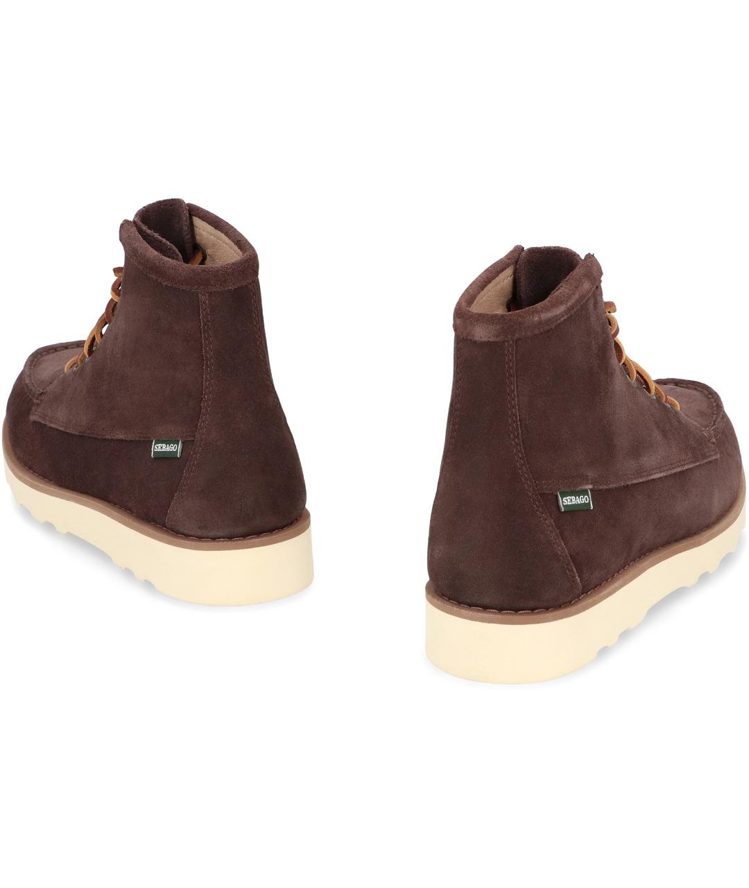 SEBAGO Коричневые замшевые высокие ботинки, фото 4