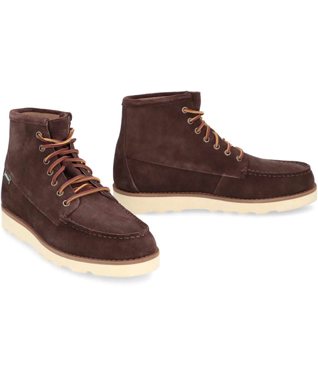 SEBAGO Коричневые замшевые высокие ботинки, фото 3