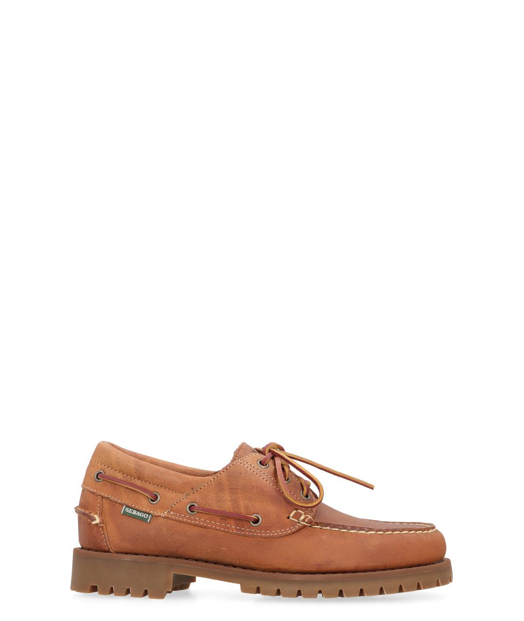 SEBAGO Коричневые кожаные низкие ботинки, фото 1