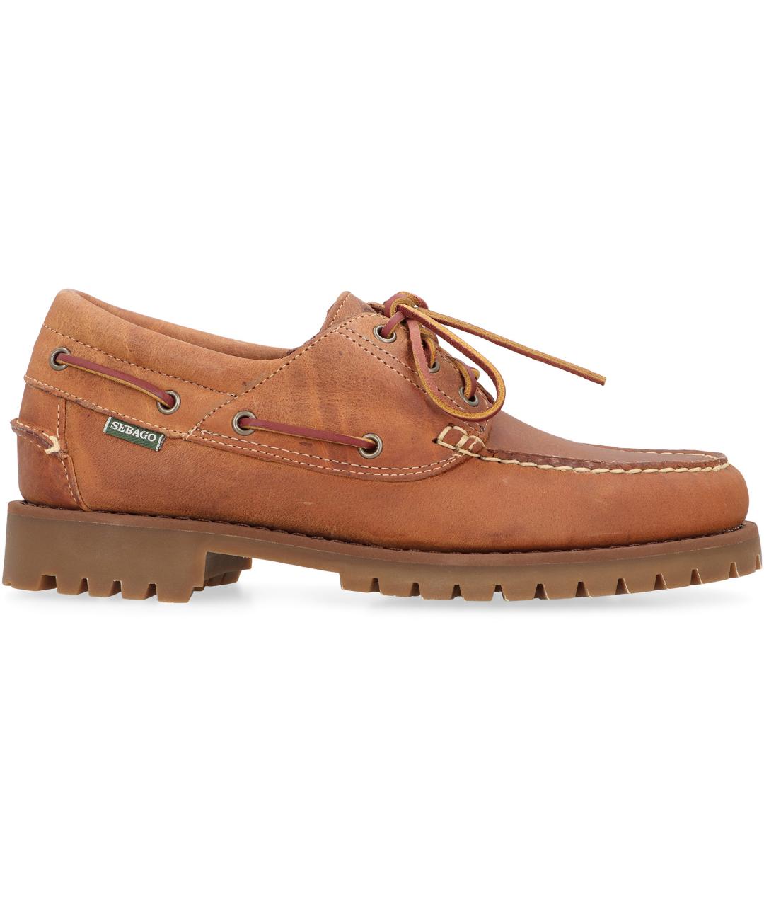 SEBAGO Коричневые кожаные низкие ботинки, фото 2