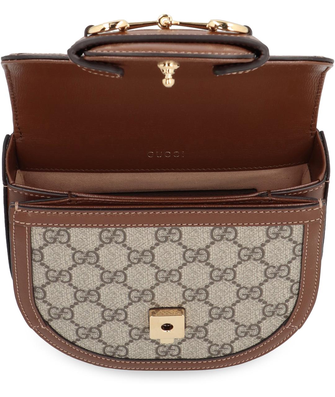 GUCCI Бежевая канва сумка с короткими ручками, фото 5